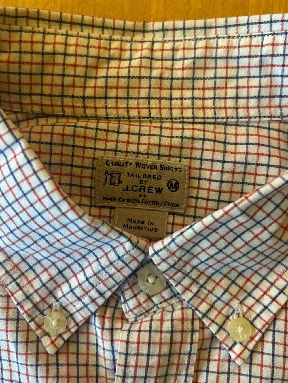 Lot of 3 J Crew Button Down Long Sleeve Plaid Mens Dress Shirts